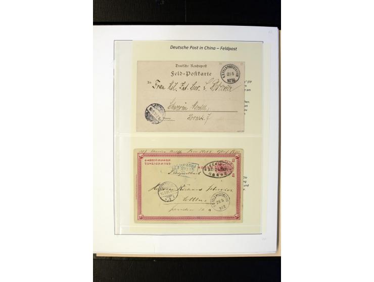 1900/1902, interessante Sammlung "Feldpost" mit ca. 50 Briefen und Karten, dabei verschiedene Stempel mit besseren, interessa