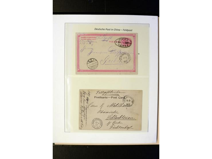 1900/1902, interessante Sammlung "Feldpost" mit ca. 50 Briefen und Karten, dabei verschiedene Stempel mit besseren, interessa