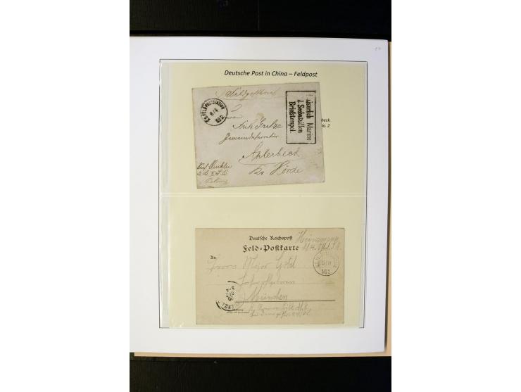 1900/1902, interessante Sammlung "Feldpost" mit ca. 50 Briefen und Karten, dabei verschiedene Stempel mit besseren, interessa