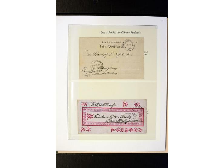 1900/1902, interessante Sammlung "Feldpost" mit ca. 50 Briefen und Karten, dabei verschiedene Stempel mit besseren, interessa