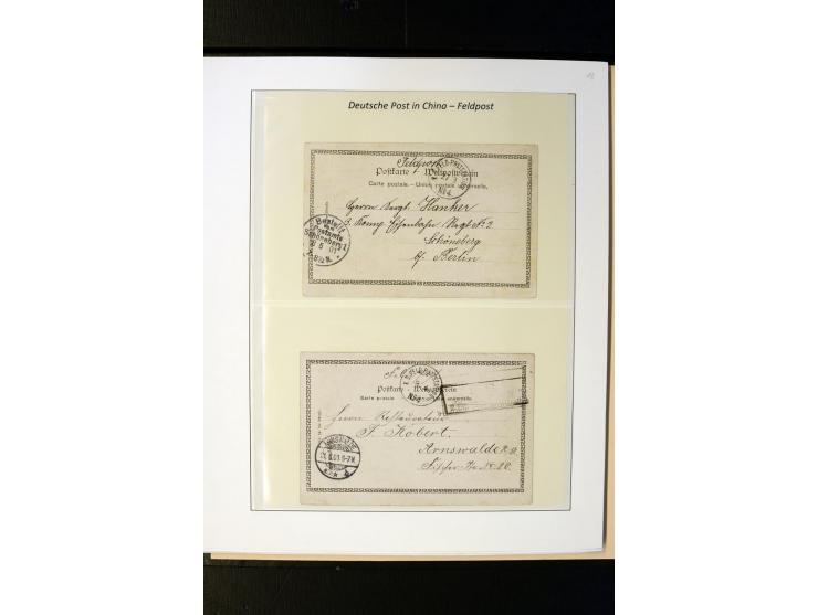 1900/1902, interessante Sammlung "Feldpost" mit ca. 50 Briefen und Karten, dabei verschiedene Stempel mit besseren, interessa
