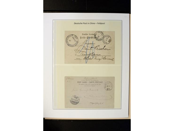 1900/1902, interessante Sammlung "Feldpost" mit ca. 50 Briefen und Karten, dabei verschiedene Stempel mit besseren, interessa