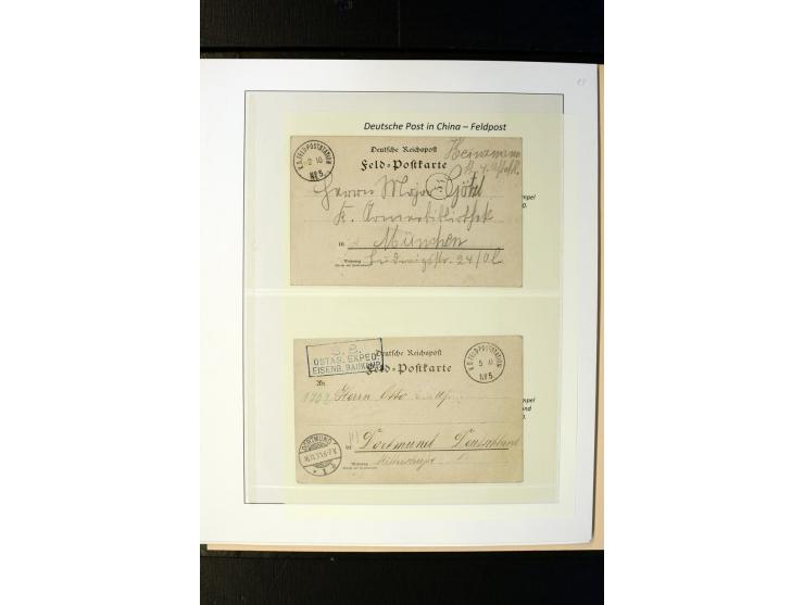 1900/1902, interessante Sammlung "Feldpost" mit ca. 50 Briefen und Karten, dabei verschiedene Stempel mit besseren, interessa