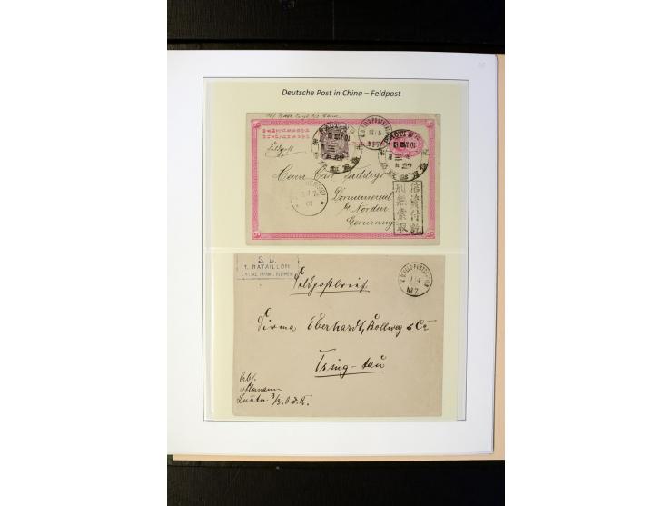 1900/1902, interessante Sammlung "Feldpost" mit ca. 50 Briefen und Karten, dabei verschiedene Stempel mit besseren, interessa