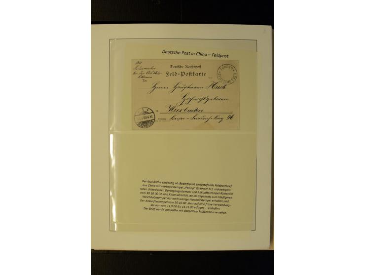 1900/1902, interessante Sammlung "Feldpost" mit ca. 50 Briefen und Karten, dabei verschiedene Stempel mit besseren, interessa