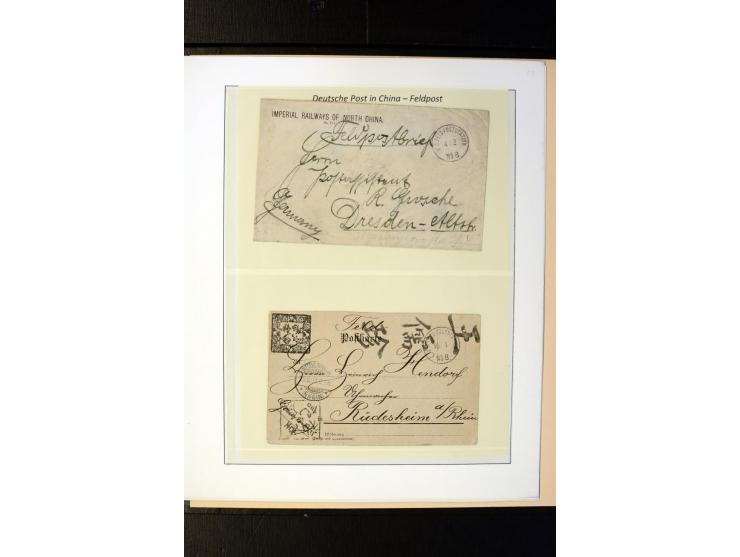 1900/1902, interessante Sammlung "Feldpost" mit ca. 50 Briefen und Karten, dabei verschiedene Stempel mit besseren, interessa