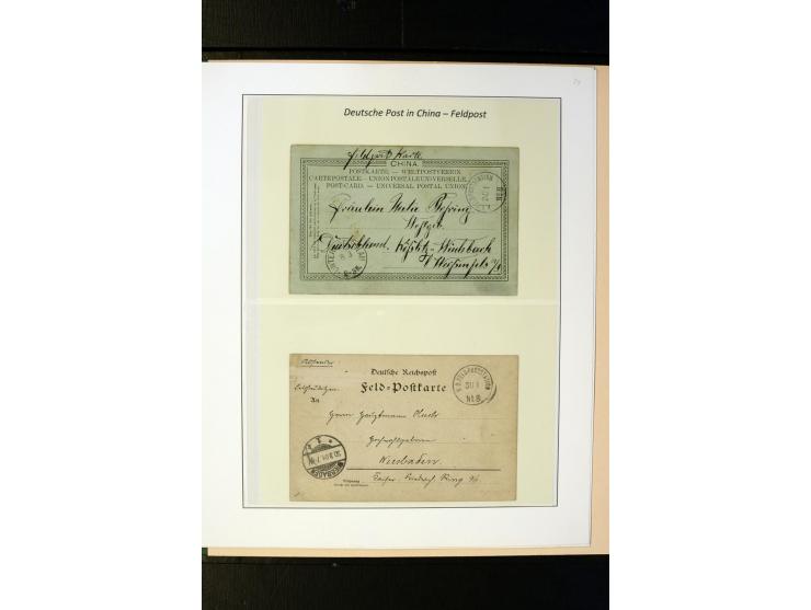 1900/1902, interessante Sammlung "Feldpost" mit ca. 50 Briefen und Karten, dabei verschiedene Stempel mit besseren, interessa