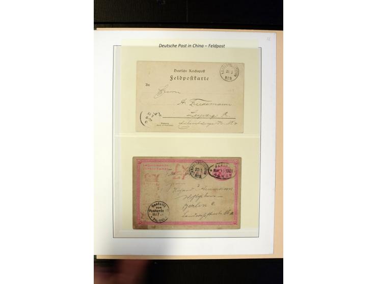 1900/1902, interessante Sammlung "Feldpost" mit ca. 50 Briefen und Karten, dabei verschiedene Stempel mit besseren, interessa
