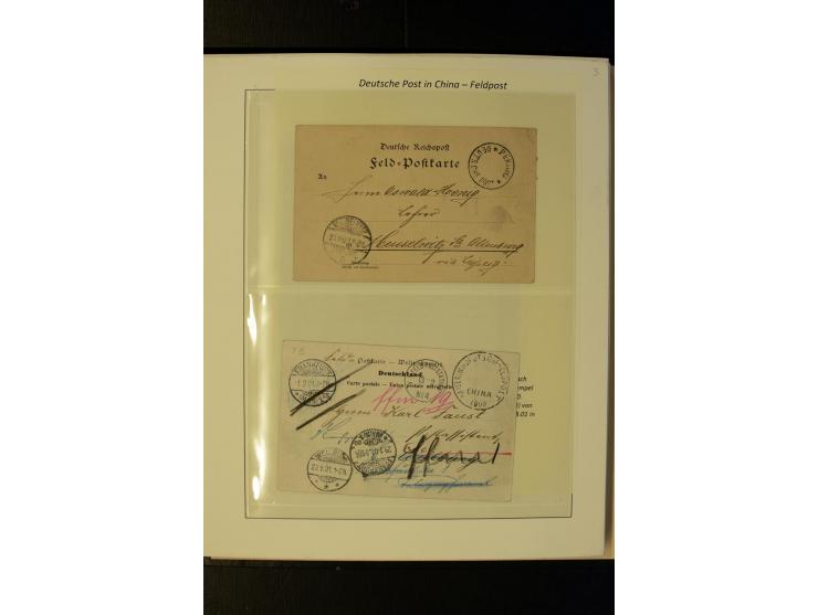 1900/1902, interessante Sammlung "Feldpost" mit ca. 50 Briefen und Karten, dabei verschiedene Stempel mit besseren, interessa