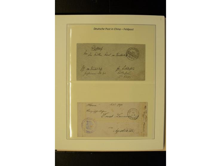 1900/1902, interessante Sammlung "Feldpost" mit ca. 50 Briefen und Karten, dabei verschiedene Stempel mit besseren, interessa