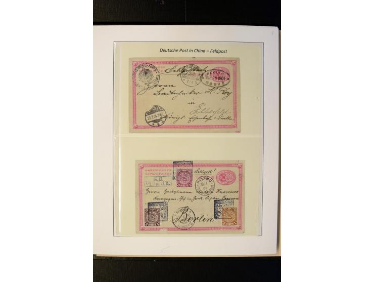 1900/1902, interessante Sammlung "Feldpost" mit ca. 50 Briefen und Karten, dabei verschiedene Stempel mit besseren, interessa