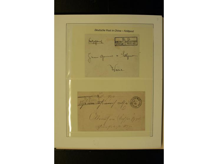 1900/1902, interessante Sammlung "Feldpost" mit ca. 50 Briefen und Karten, dabei verschiedene Stempel mit besseren, interessa