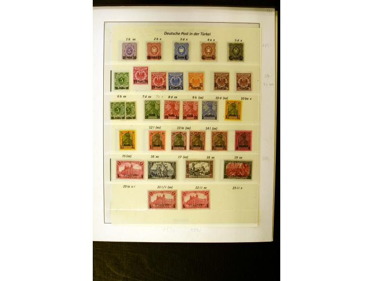 1884/1908, in den Hauptnummern überkpl. gestempelte sowie ungebrauchte/postfrische Sammlung mit einigen Farben, Typen und Bes
