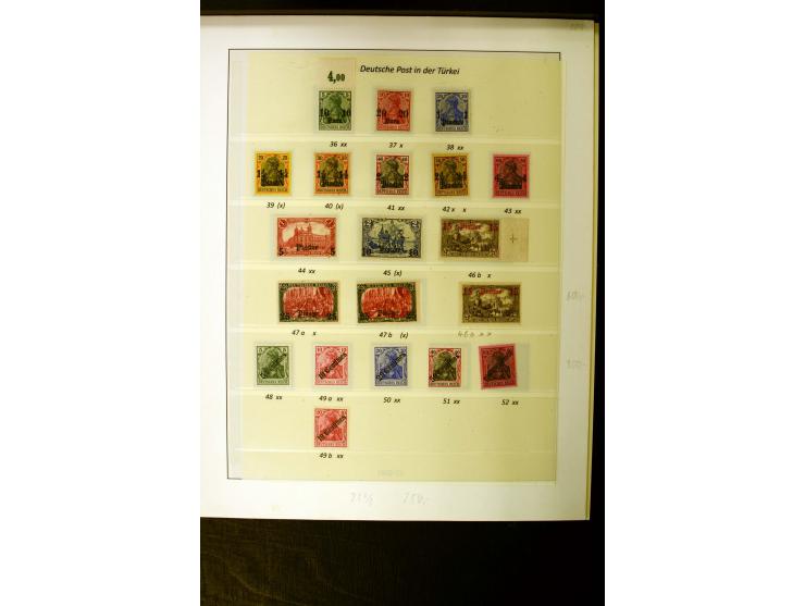 1884/1908, in den Hauptnummern überkpl. gestempelte sowie ungebrauchte/postfrische Sammlung mit einigen Farben, Typen und Bes