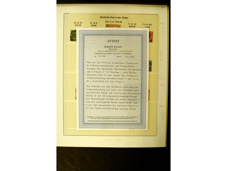 1884/1908, in den Hauptnummern überkpl. gestempelte sowie ungebrauchte/postfrische Sammlung mit einigen Farben, Typen und Bes