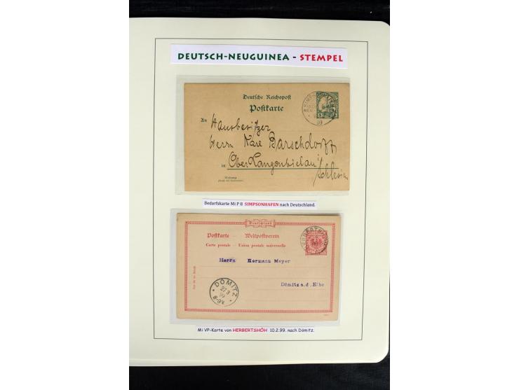 1888/1914, interessante Stempel-Sammlung mit 8 losen Marken, 14 Briefstücken und 8 Belegen, dabei u.a. Deulon auf Briefstück,