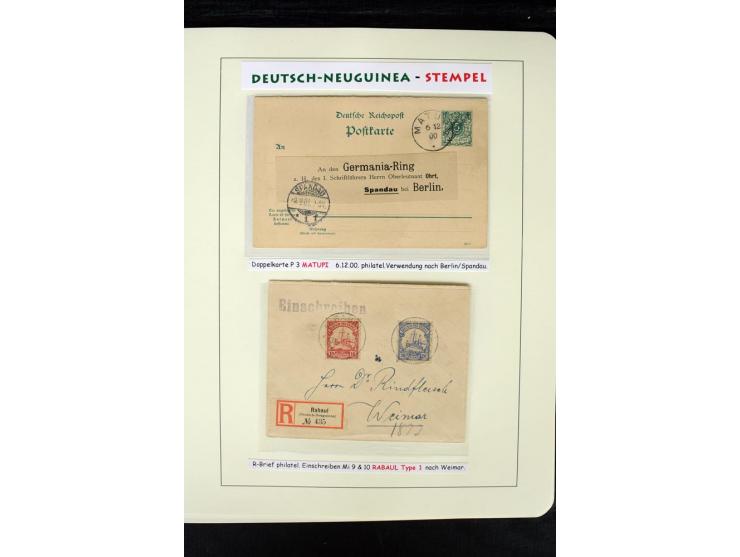 1888/1914, interessante Stempel-Sammlung mit 8 losen Marken, 14 Briefstücken und 8 Belegen, dabei u.a. Deulon auf Briefstück,