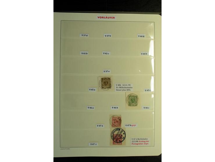1893/1900, kleine Sammlung mit 16 Werten inkl. Mitläufer, meist auf Briefstücken, dabei 3 Paare, dazu 2 Werte D.Reich Mi.-Nr.
