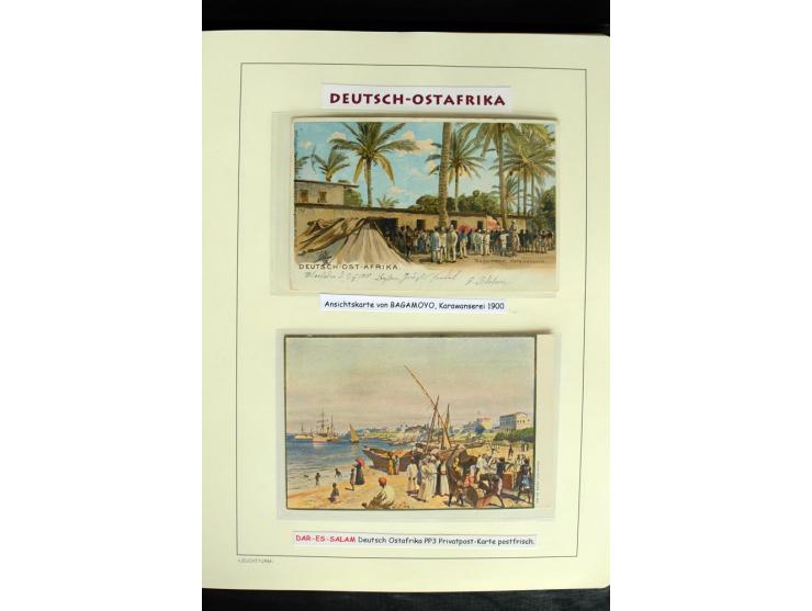 1891/1914, Stempelsammlung von Amani bis Wuguri inkl. Bahn- und Schiffstpost auf ca. 40 losen Marken, 120 Briefstücken und üb