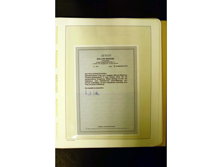 1891/1914, umfangreiche Sammlung von Abbabis bis Windhuk inkl. den Bahn- und Feldpoststempeln auf losen Marken, schönen Brief