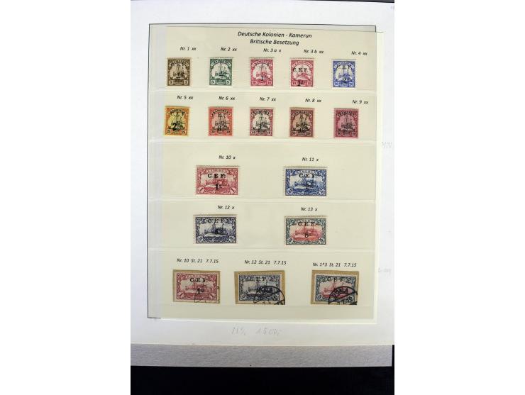 1915/1919, kleine Sammlung mit ungebrauchten/postfrischen Satz Mi.-Nr. 1-13 kpl. inkl. Mi.-Nr. 3 b (je sign. Kilian BPP), Mi.