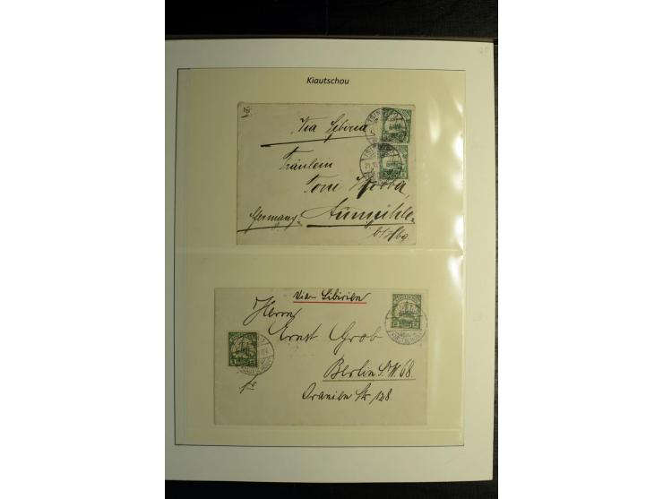1898/1912, Sammlung mit ca. 35 Briefen und Karten, dabei bessere Frankaturen, Stempel, R-Briefe und Feldpost vom Boxer-Aufsta