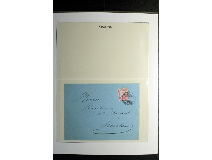 1898/1912, Sammlung mit ca. 35 Briefen und Karten, dabei bessere Frankaturen, Stempel, R-Briefe und Feldpost vom Boxer-Aufsta