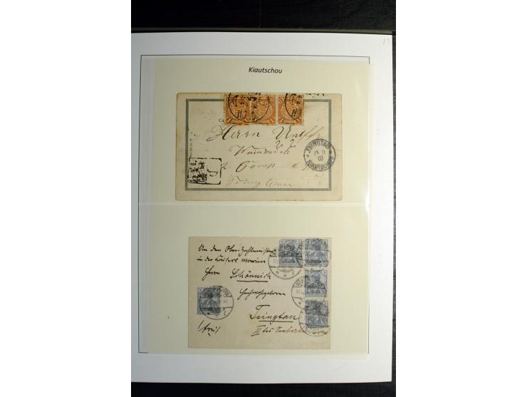 1898/1912, Sammlung mit ca. 35 Briefen und Karten, dabei bessere Frankaturen, Stempel, R-Briefe und Feldpost vom Boxer-Aufsta