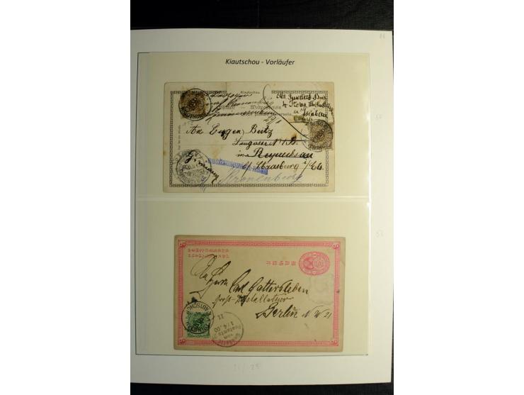 1898/1912, Sammlung mit ca. 35 Briefen und Karten, dabei bessere Frankaturen, Stempel, R-Briefe und Feldpost vom Boxer-Aufsta