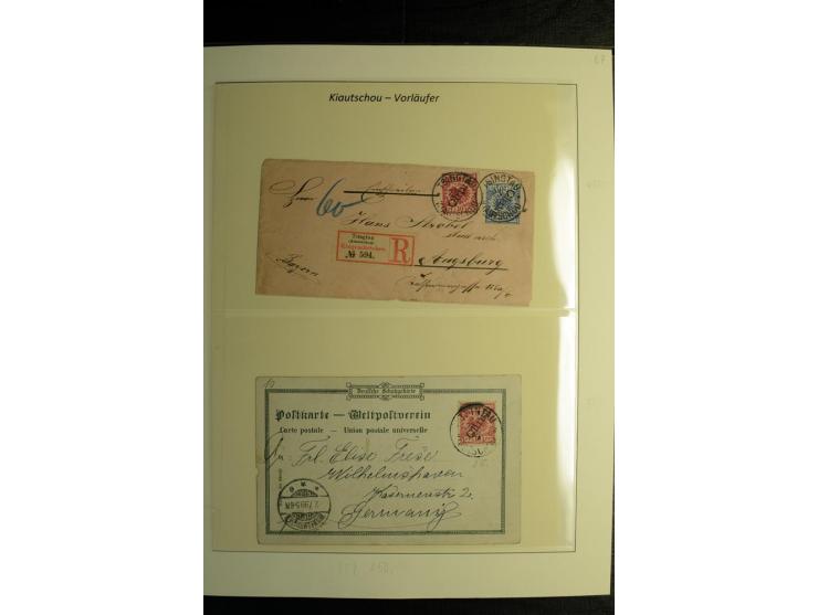 1898/1912, Sammlung mit ca. 35 Briefen und Karten, dabei bessere Frankaturen, Stempel, R-Briefe und Feldpost vom Boxer-Aufsta