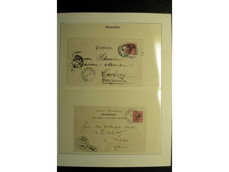 1898/1912, Sammlung mit ca. 35 Briefen und Karten, dabei bessere Frankaturen, Stempel, R-Briefe und Feldpost vom Boxer-Aufsta