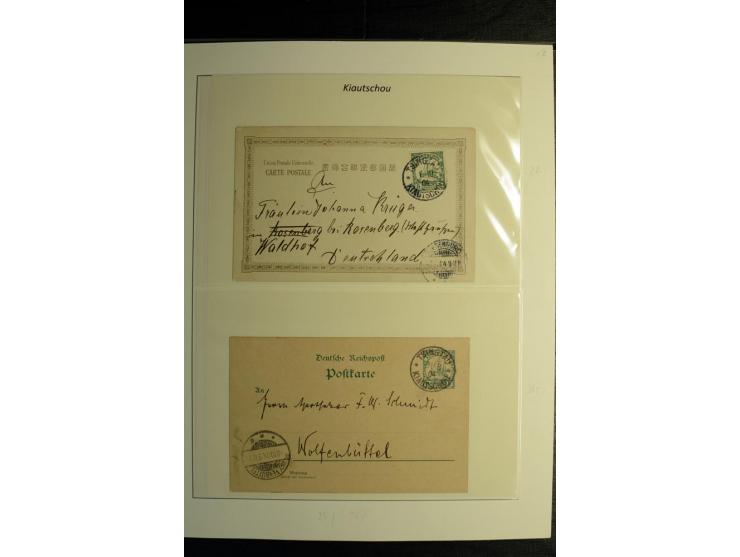 1898/1912, Sammlung mit ca. 35 Briefen und Karten, dabei bessere Frankaturen, Stempel, R-Briefe und Feldpost vom Boxer-Aufsta