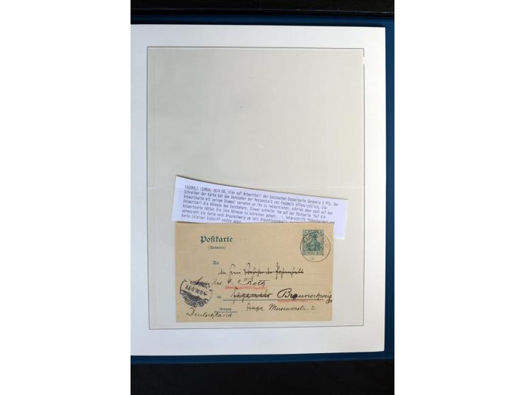 1900/1914, Apia bis Salevalu, umfangreiche Stempelsammlung mit sehr vielen Briefstücken und 38 Briefen, Karten und Ganzsachen