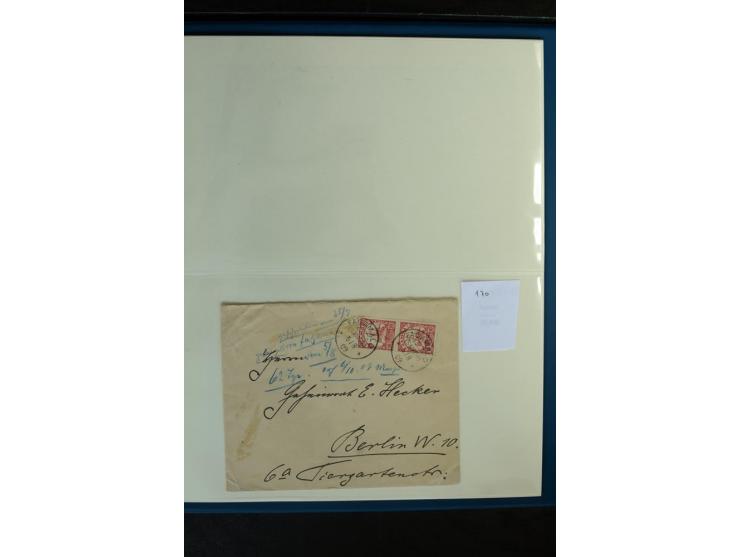 1900/1914, Apia bis Salevalu, umfangreiche Stempelsammlung mit sehr vielen Briefstücken und 38 Briefen, Karten und Ganzsachen