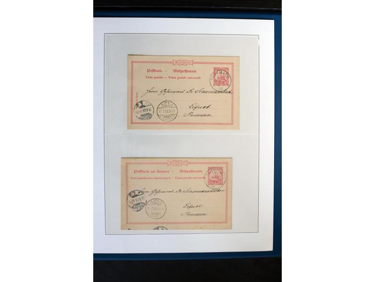 1900/1914, Apia bis Salevalu, umfangreiche Stempelsammlung mit sehr vielen Briefstücken und 38 Briefen, Karten und Ganzsachen