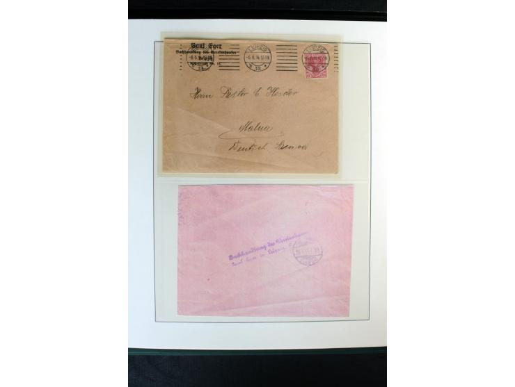 1900/1914, Apia bis Salevalu, umfangreiche Stempelsammlung mit sehr vielen Briefstücken und 38 Briefen, Karten und Ganzsachen