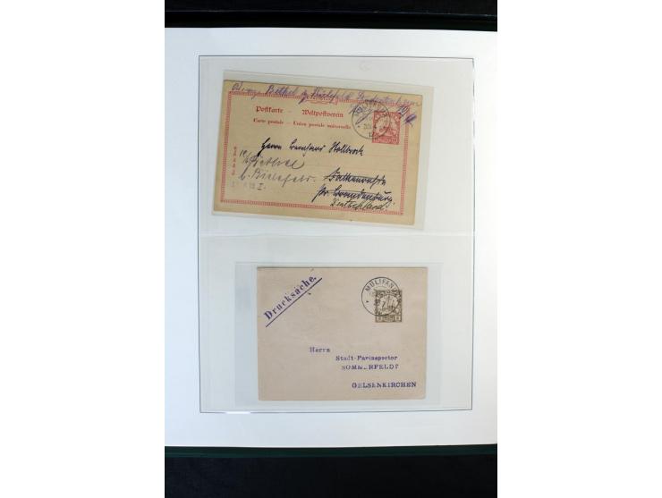 1900/1914, Apia bis Salevalu, umfangreiche Stempelsammlung mit sehr vielen Briefstücken und 38 Briefen, Karten und Ganzsachen