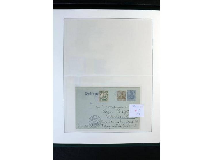 1900/1914, Apia bis Salevalu, umfangreiche Stempelsammlung mit sehr vielen Briefstücken und 38 Briefen, Karten und Ganzsachen