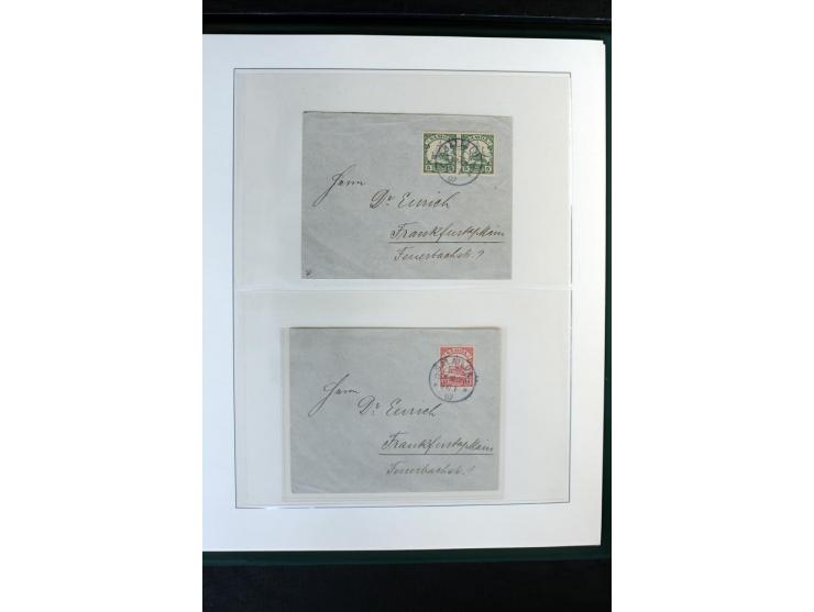1900/1914, Apia bis Salevalu, umfangreiche Stempelsammlung mit sehr vielen Briefstücken und 38 Briefen, Karten und Ganzsachen