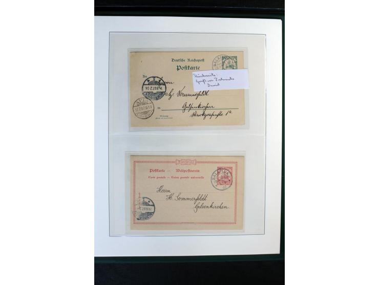 1900/1914, Apia bis Salevalu, umfangreiche Stempelsammlung mit sehr vielen Briefstücken und 38 Briefen, Karten und Ganzsachen