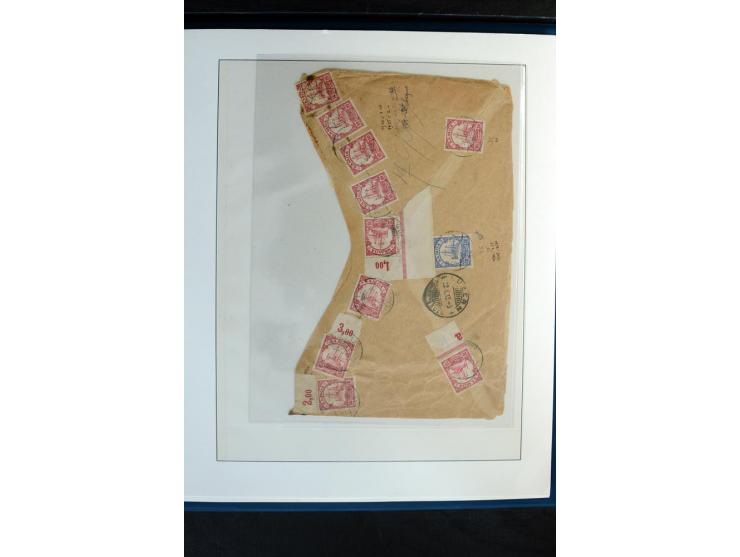 1900/1914, Apia bis Salevalu, umfangreiche Stempelsammlung mit sehr vielen Briefstücken und 38 Briefen, Karten und Ganzsachen