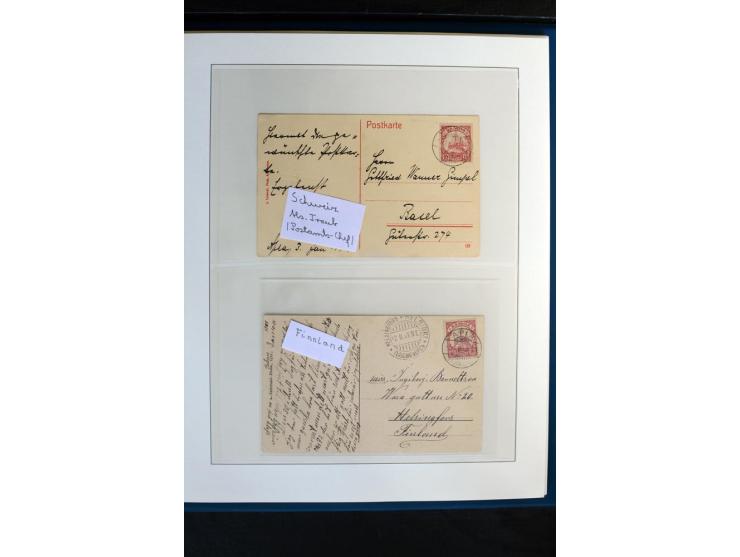 1900/1914, Apia bis Salevalu, umfangreiche Stempelsammlung mit sehr vielen Briefstücken und 38 Briefen, Karten und Ganzsachen