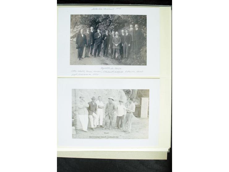 1915/1916, Partie mit 4 Belegen aus bzw. in das Lager "Motuihi" in zum Teil fehlerhafter Erhaltung, dazu 4 frankierte Postkar