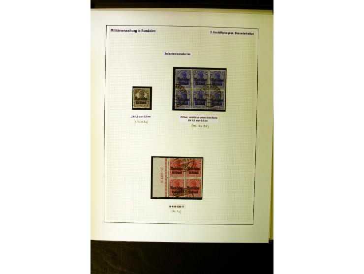 1914/18, gestempelte Sammlung mit u.a. Belgien Mi.-Nr. 20bI, 24IAPFI, 24IB, Etappe West Mi.-Nr. 3b, 11IIF, Ober-Ost 12A, Biel