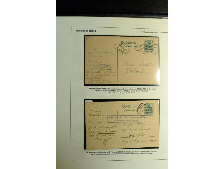 1914/1918, interessante Sammlung mit 30 Briefen, Karten und Ganzsachen inkl. Etappe West, dabei Zensuren, R-Briefen, Marken m