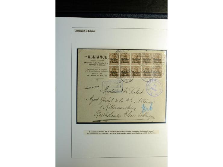 1914/1918, interessante Sammlung mit 30 Briefen, Karten und Ganzsachen inkl. Etappe West, dabei Zensuren, R-Briefen, Marken m