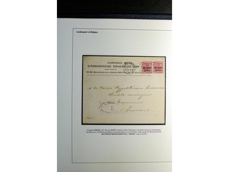 1914/1918, interessante Sammlung mit 30 Briefen, Karten und Ganzsachen inkl. Etappe West, dabei Zensuren, R-Briefen, Marken m