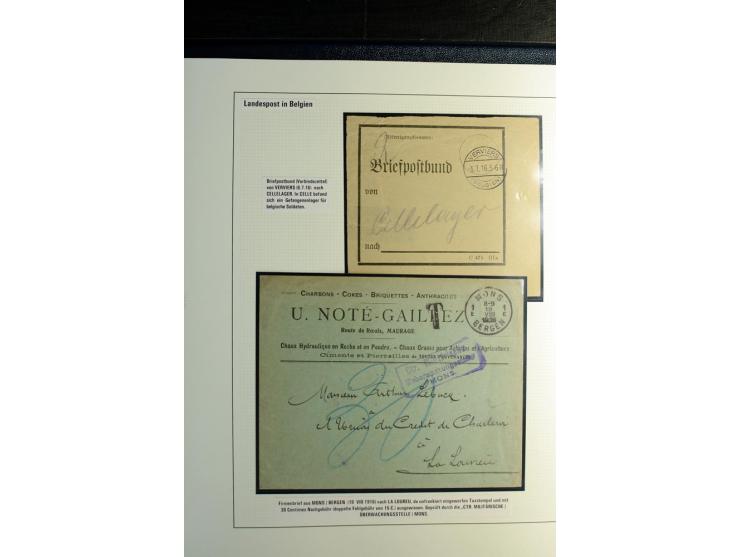 1914/1918, interessante Sammlung mit 30 Briefen, Karten und Ganzsachen inkl. Etappe West, dabei Zensuren, R-Briefen, Marken m