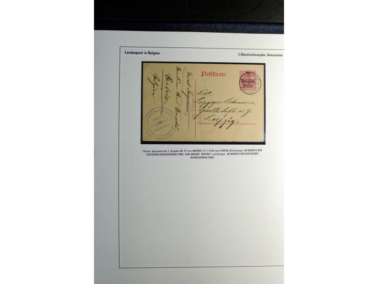 1914/1918, interessante Sammlung mit 30 Briefen, Karten und Ganzsachen inkl. Etappe West, dabei Zensuren, R-Briefen, Marken m