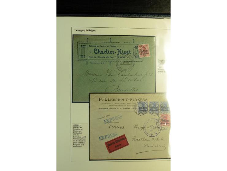 1914/1918, interessante Sammlung mit 30 Briefen, Karten und Ganzsachen inkl. Etappe West, dabei Zensuren, R-Briefen, Marken m
